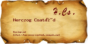 Herczog Csatád névjegykártya